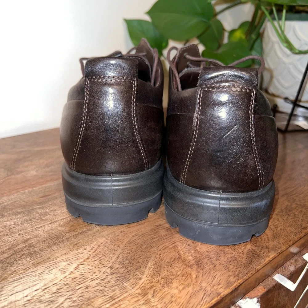 Ecco Citytray Avant Plains Toe Derby Oxford Mens 45/11-11.5 Shoes‎ Brown Leather